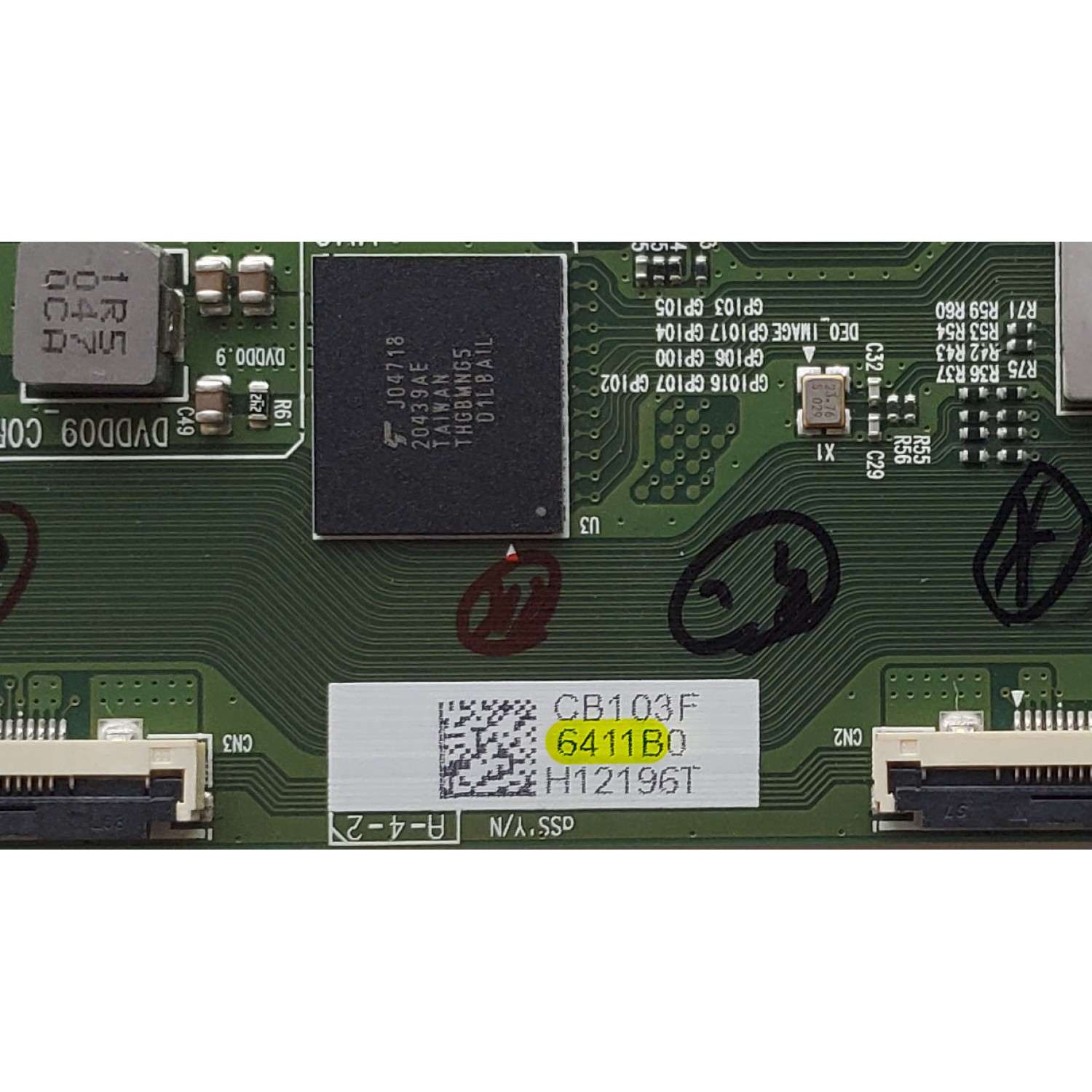 T-CON ORIGINAL PARA TV LG / NUMERO DE PARTE 6871L-6411B / 6870C-0852B / 6411B / PANEL AC550AQL CNA1_RS / MODELO OLED55CXPUA.BUSWLJR / OLED55CXAUA - Imagen 2